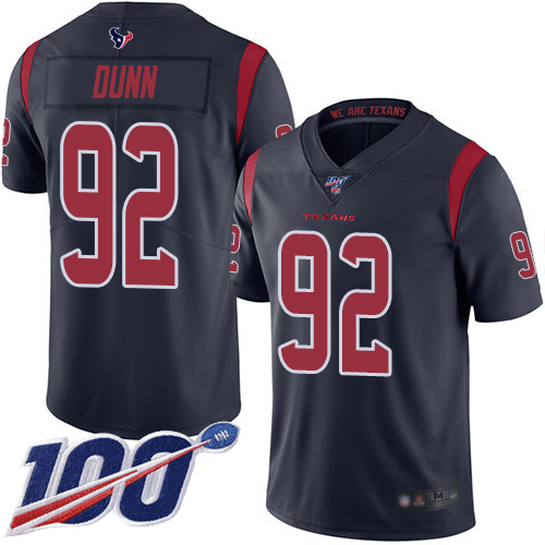 Houston Texans Limited Navy Blue Men Brandon Dunn Jersey NFL Football #92 100th Season Rush Vapor Untouchable